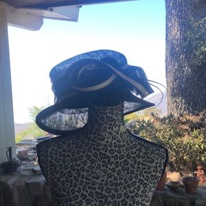 Natural fibre straw church hat.